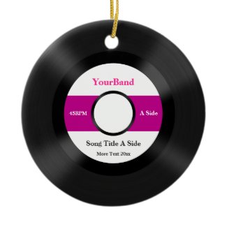 Custom Record Christmas Tree Ornament