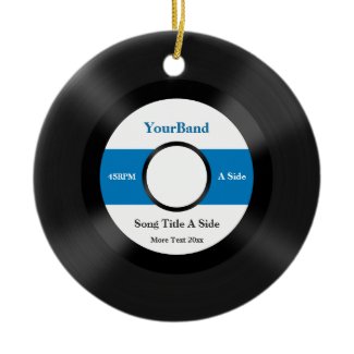 Custom Record Personalize Christmas Ornament