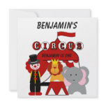 Custom Red and White Circus Birthday Invitation