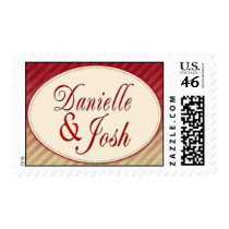 Custom Red and White postage