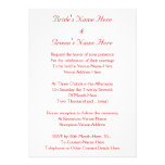 Custom Red and White Wedding Invitation Design