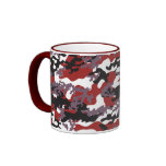 Custom Red Camo Glass Mug