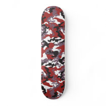 Custom Red Camo Skateboard