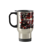 Custom Red Camo Stainless Steel Travel Mug