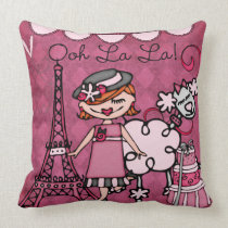 Custom Red Hair Paris Diva Pillow pillows