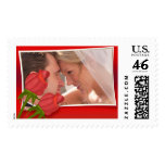 Custom Red RoseWedding Photo Stamps