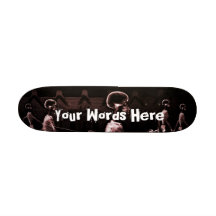 Custom Red X-Ray Skeletons Midnight Stroll Skateboards