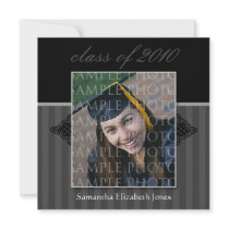 CUSTOM Regal SQUARE Graduation Invitation (grey) by GraduateShoppe CUSTOM Regal SQUARE Graduation Invitation (grey)
