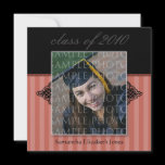 CUSTOM Regal SQUARE Graduation Invitation (melon)