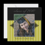 CUSTOM Regal SQUARE Graduation Invitation (olive)