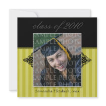 CUSTOM Regal SQUARE Graduation Invitation (olive) by GraduateShoppe CUSTOM Regal SQUARE Graduation Invitation (olive)