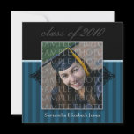 CUSTOM Regal SQUARE Graduation Invitation (teal)