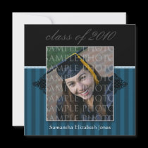 CUSTOM Regal SQUARE Graduation Invitation (teal)