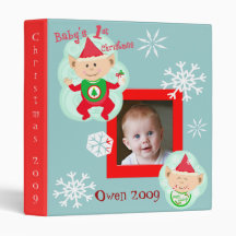 Custom Retro Christmas Photo Scrapbook Binder