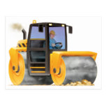 Custom Road Roller Postcard