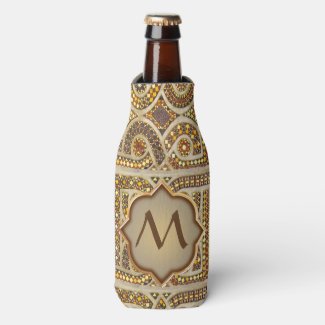 Custom Romanesque Monogram Bottle Cooler