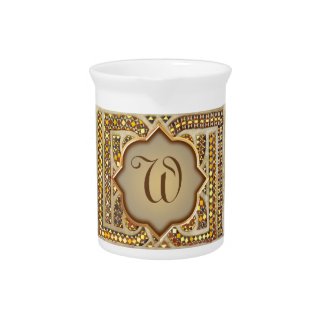 Custom Romanesque Monogram Pitcher