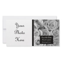 Custom Roses Save the Date Photo Card photo cards