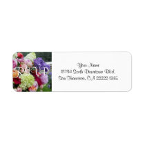 Custom RSVP Wedding Flowers Return Address Label
