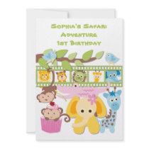 Custom Safari Adventure Birthday Invitation
