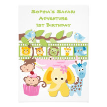 Custom Safari Adventure Birthday Invitation