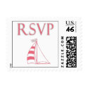 Custom sailboat rsvp postage stamp