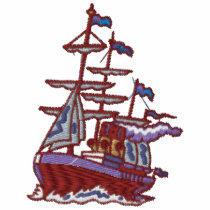 Custom Sailing Ship Embroidered Shirt embroidered shirts