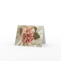 Custom Salmon Pink And Peach Thanks Note Card