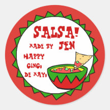 Custom Salsa Labels for Homemade Salsa Round Sticker