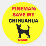 Custom Save My Chihuahua Round Stickers