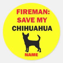 Custom Save My Chihuahua Round Stickers