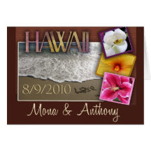 Custom Save the Date - Hawaii style Cards
