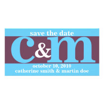 Custom Save the Date - Initials photo cards