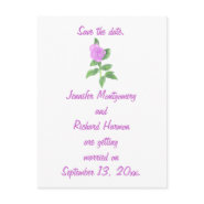 Custom Save the date postcards, Lavender rose postcard