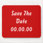 Custom, Save The Date. Red and Pink Mousepads