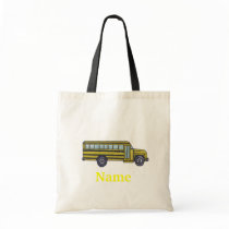 Custom School Bus Tote Bags
