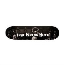 Custom Sepia X-Ray Skeletons Midnight Stroll Skate Boards