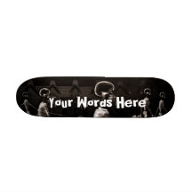 Custom Sepia X-Ray Skeletons Midnight Stroll Skate Boards