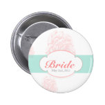 Custom Shabby Chic Bride pin buttons