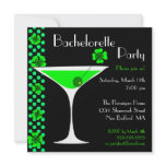 CUSTOM Shamrock Bachelorette Martini Invitation