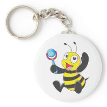 Custom Shirts : Baby with Rattle Bee Shirts Keychains