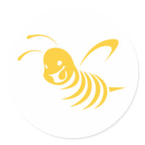 Custom Shirts :  Elegant Bee Icon Shirts Round Stickers