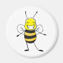 Custom Shirts : Happy Bee Shirts Fridge Magnet