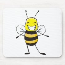Custom Shirts : Happy Bee Shirts Mouse Mats