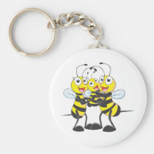 Custom Shirts : Happy Dad Mom Baby Bee Shirts Key Chain