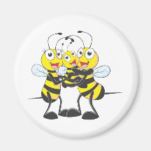 Custom Shirts : Happy Dad Mom Baby Bee Shirts Refrigerator Magnets