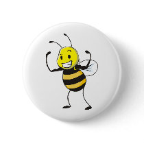Custom Shirts : Strong Muscular Bee Shirts Pinback Buttons
