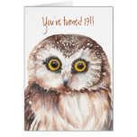 Custom Shocked Funny-Little Owl, 19th Birthday Card