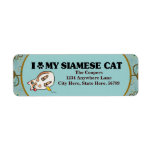 Custom Siamese Cat Art Return Address Labels