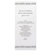 Custom Skinny Wedding Table Menu Announcements